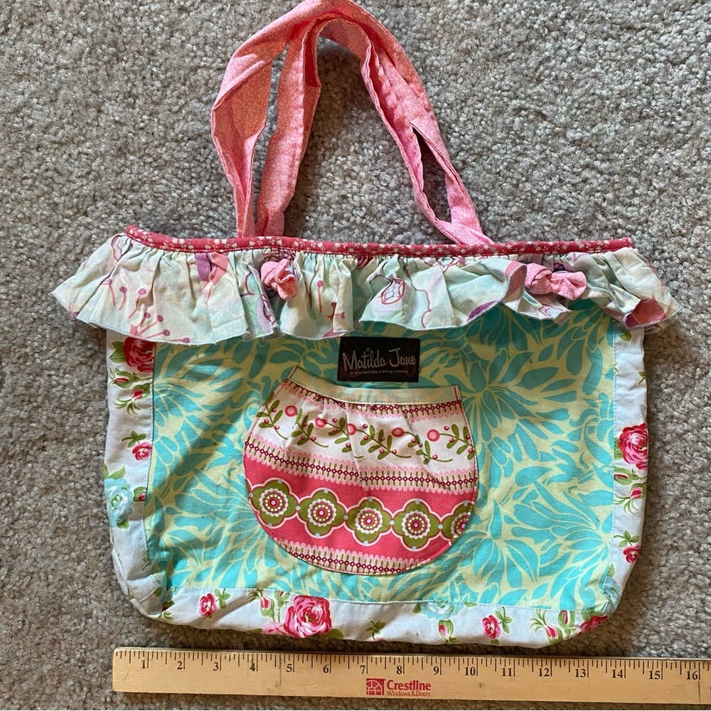 Matilda Jane small reversible tote bag. Open top. EUC